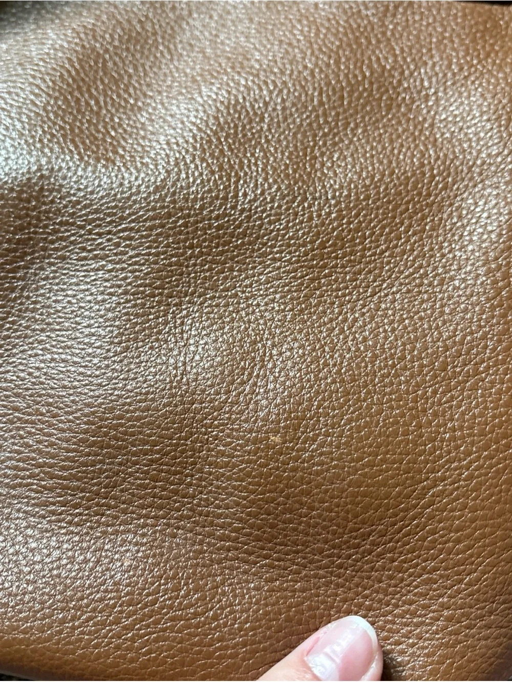 MICHAEL KORS Brown Pebbled Leather Gold Chain Handle Shoulder Bag